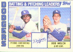 1984 Topps      306     Dodgers TL#{Pedro Guerrero#{Bob Welch#{(Checklist